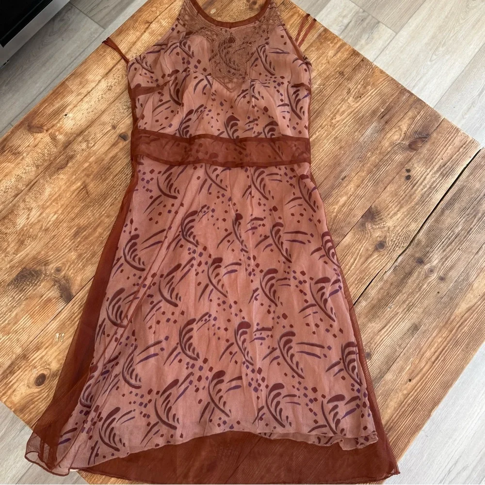 Free People Women’s Layered Lace Sleeveless Backless Halter Mini Dress Small EUC - Picture 10 of 15